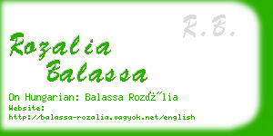 rozalia balassa business card